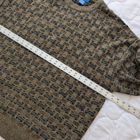 VINTAGE 1980s Towncraft sweater brown and navy blue XXLarge EUC - Picture 5 of 10
